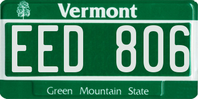 VT license plate EED806