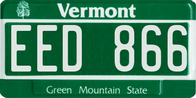 VT license plate EED866