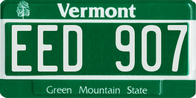 VT license plate EED907