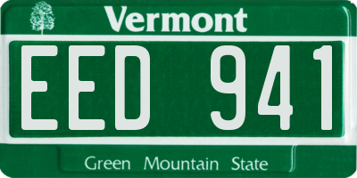 VT license plate EED941