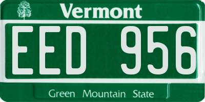 VT license plate EED956