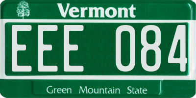 VT license plate EEE084