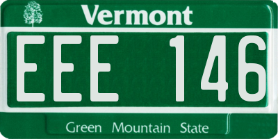 VT license plate EEE146