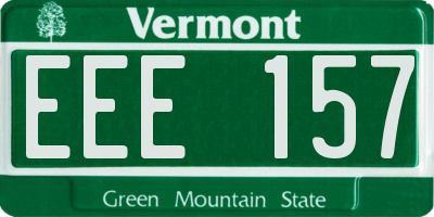 VT license plate EEE157