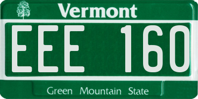 VT license plate EEE160