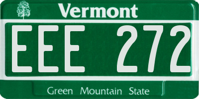 VT license plate EEE272