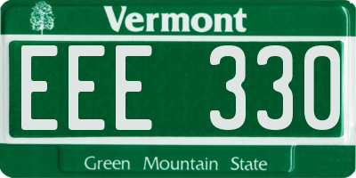 VT license plate EEE330