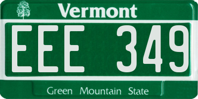 VT license plate EEE349