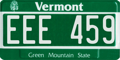 VT license plate EEE459