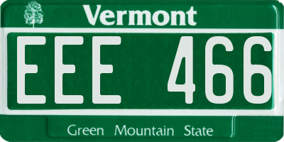 VT license plate EEE466