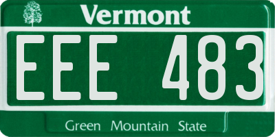 VT license plate EEE483