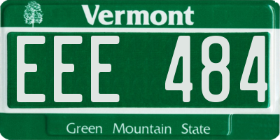 VT license plate EEE484