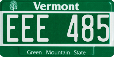 VT license plate EEE485