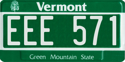 VT license plate EEE571