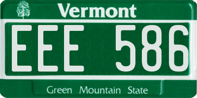 VT license plate EEE586