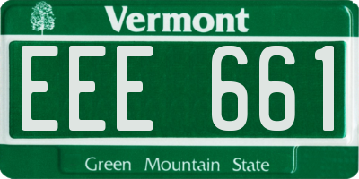 VT license plate EEE661