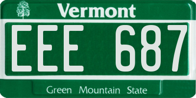 VT license plate EEE687