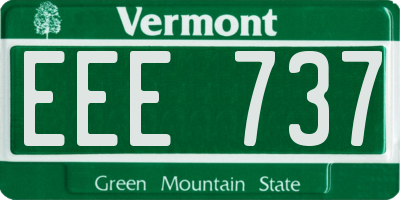 VT license plate EEE737