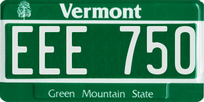 VT license plate EEE750