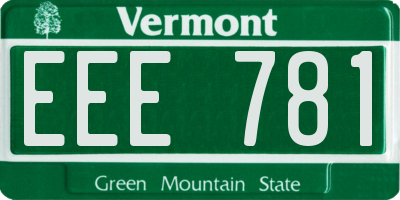 VT license plate EEE781