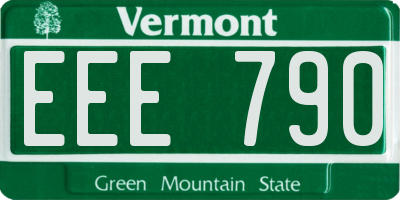 VT license plate EEE790