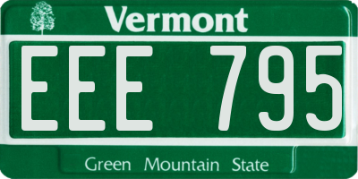 VT license plate EEE795