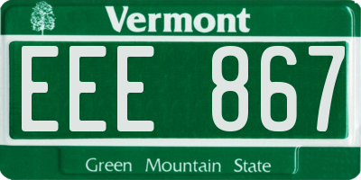 VT license plate EEE867