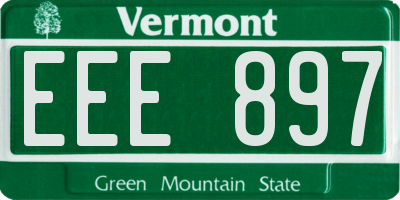 VT license plate EEE897