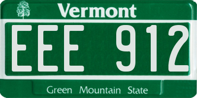 VT license plate EEE912