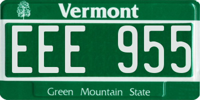 VT license plate EEE955