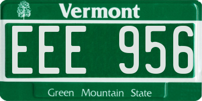 VT license plate EEE956
