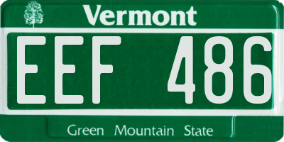 VT license plate EEF486