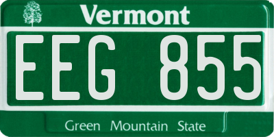 VT license plate EEG855