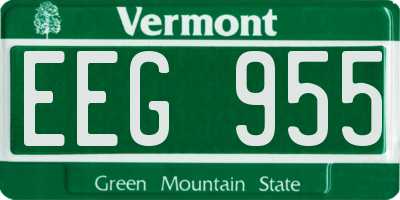 VT license plate EEG955