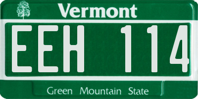 VT license plate EEH114
