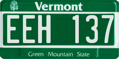 VT license plate EEH137