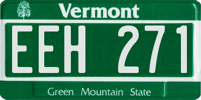 VT license plate EEH271