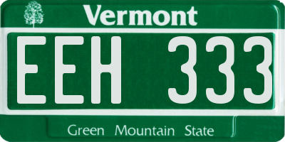 VT license plate EEH333