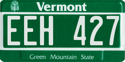 VT license plate EEH427