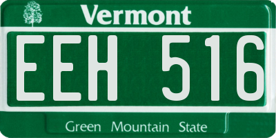 VT license plate EEH516