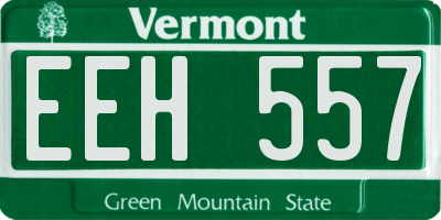 VT license plate EEH557