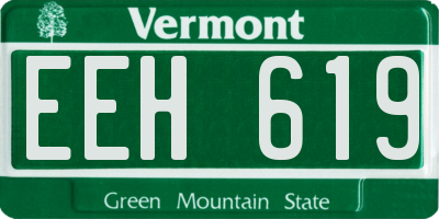 VT license plate EEH619