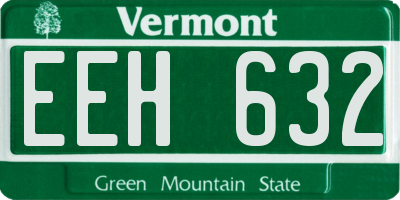VT license plate EEH632