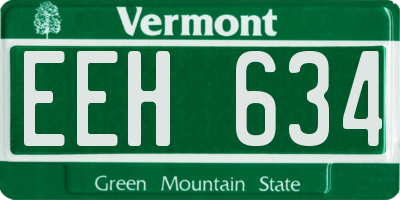 VT license plate EEH634