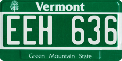 VT license plate EEH636