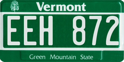 VT license plate EEH872
