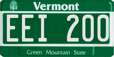 VT license plate EEI200