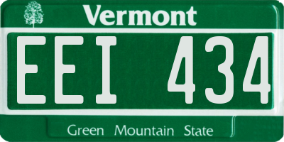 VT license plate EEI434