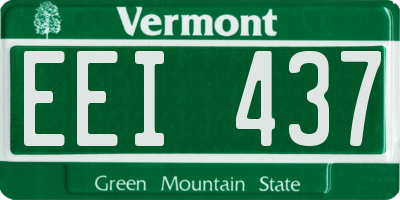 VT license plate EEI437