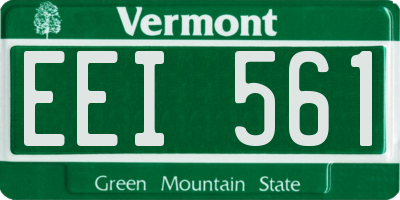 VT license plate EEI561